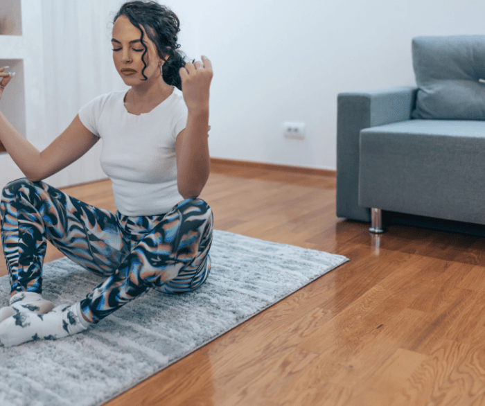 Breathing mindful mindfulness exercise